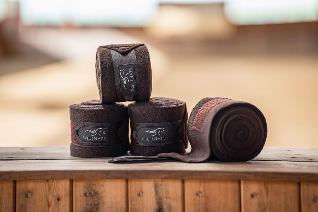 Equinate Fleecebandagen Harmony 4er Set in vielen Farben Bandagen Braun Pferd
