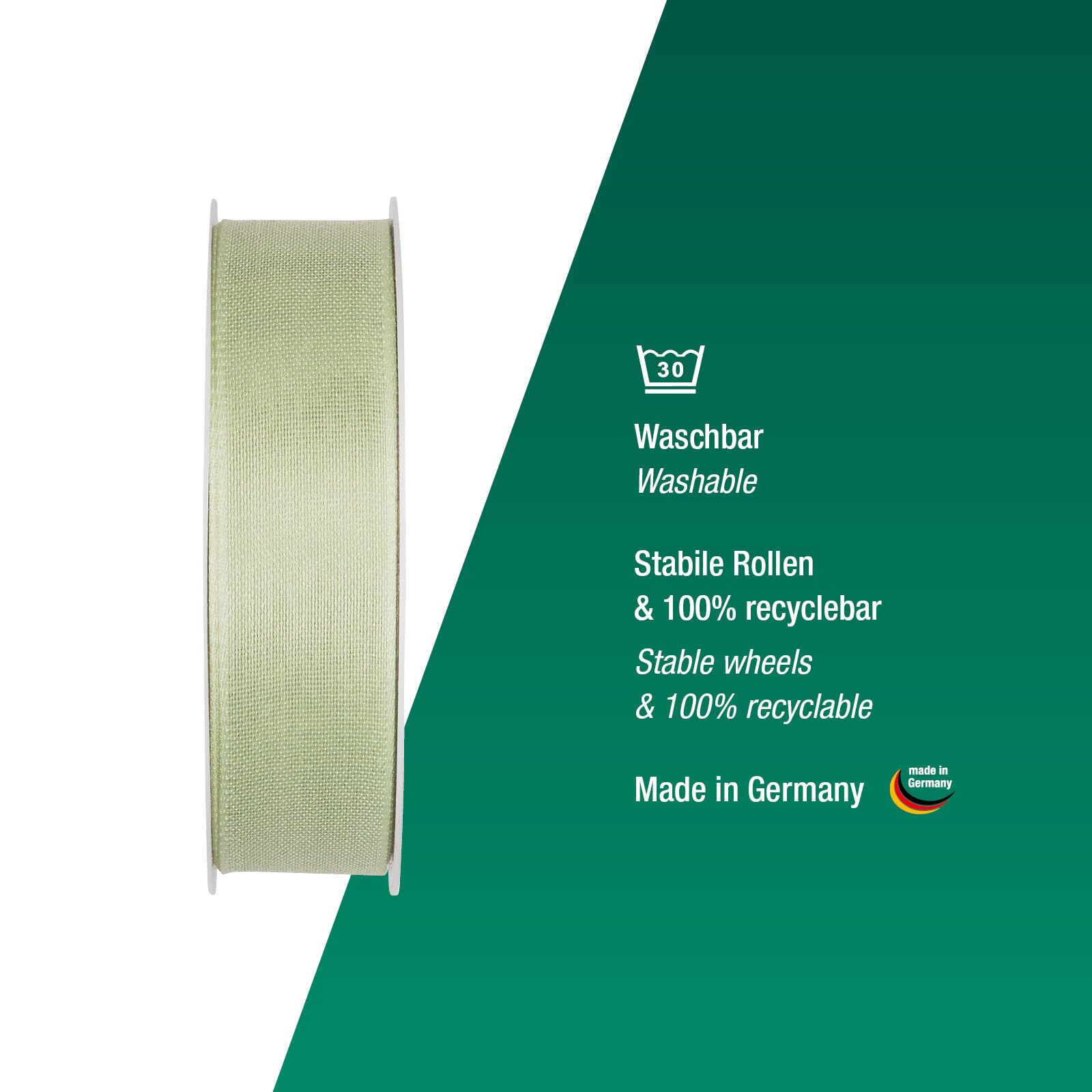 Halbach Seidenbänder Gift Ribbon, Width 25 mm, Length 25 m, Ribbon Made in Germany - Image 3