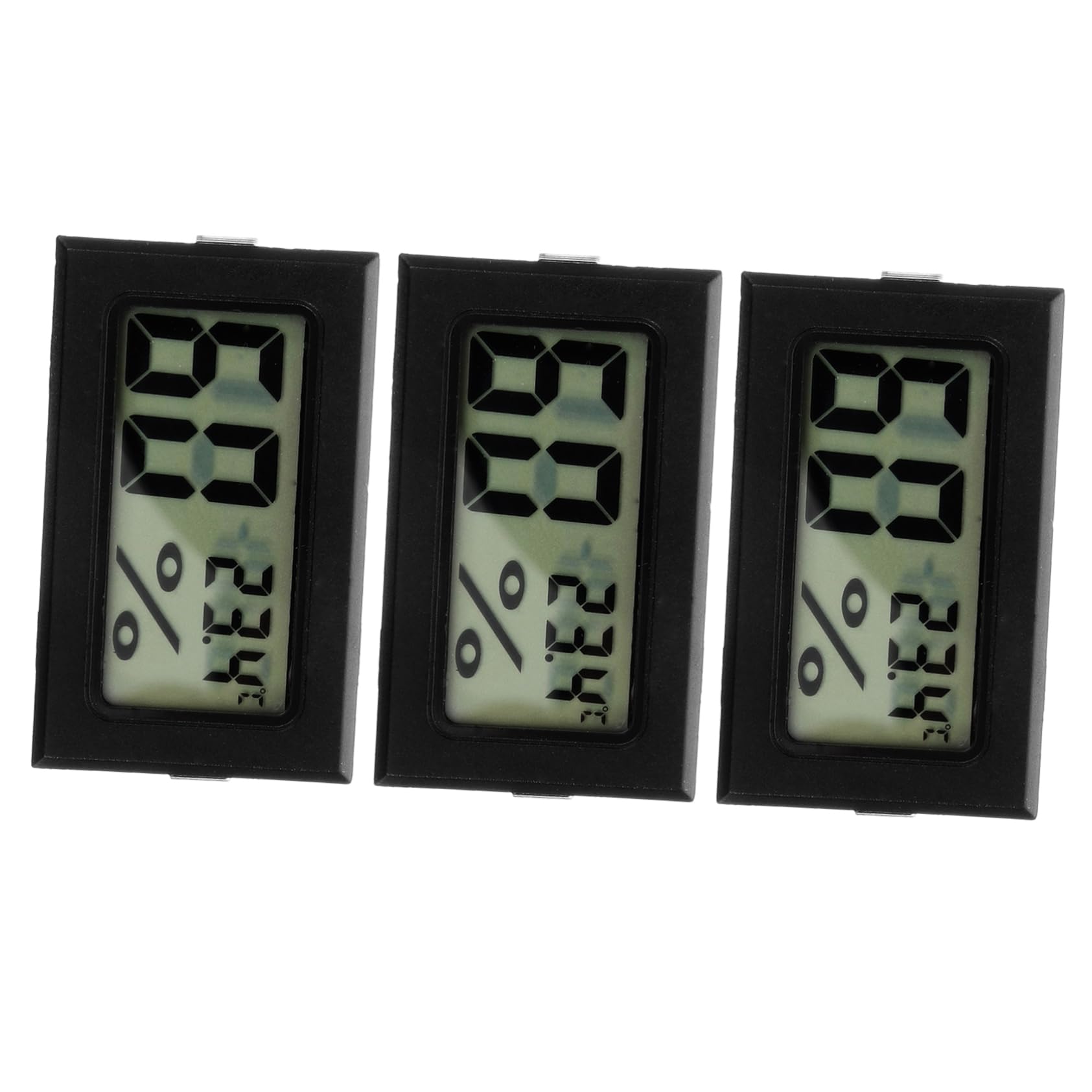 Amosfun 5 Ensembles Thermomètre Hygromètre Thermomètre Chambre Bébé Celsius ℃ Mini-thermomètre Petit Hygromètre Numérique Afficher Thermomètre Numérique D'intérieur Noir Abdos 3 Pièces * 5