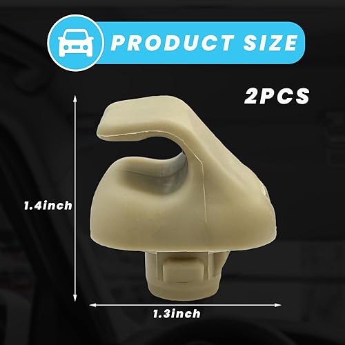 Miniatura 2 de Suvnie 2 clips de gancho para visera solar de automóvil, clip de gancho de soporte para protector solar, gancho de soporte para parasol para Civic