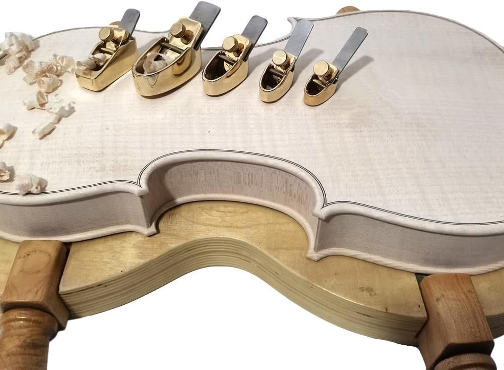 Mini-Handhobel für Violine, vergoldet, Holzschneidewerkzeug, perfekt für Violine, Bratsche, Cello, Instrument, 8–16 mm, 5 Stück