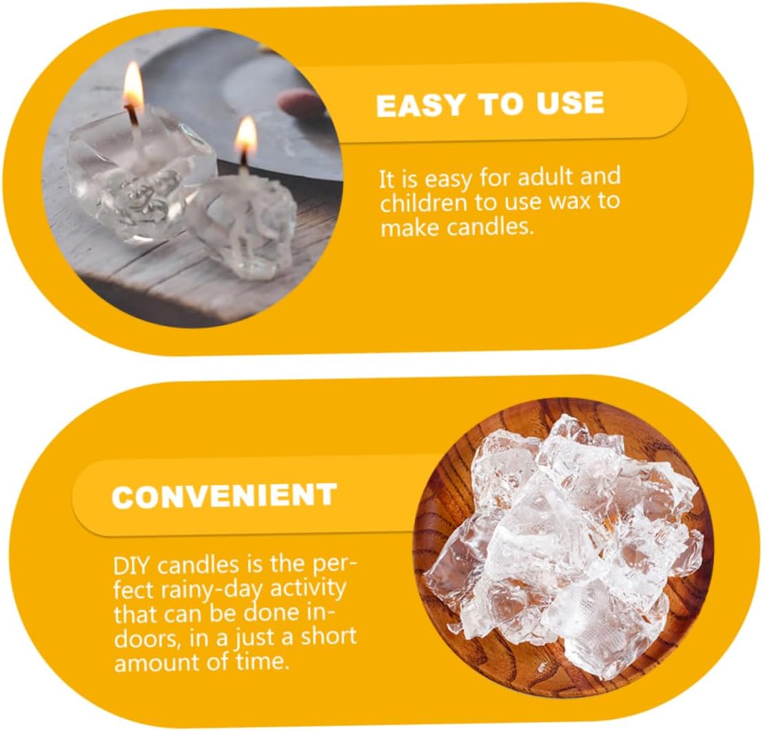 ULDIGI 1bag Handmade Candle Wax Natural Candle Making Supplies for Craft Projects for Parties Birthdays and Holidays for Pillars Votives and Tealights