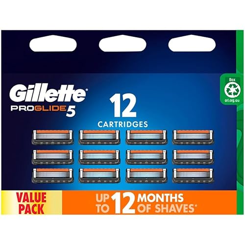 Gillette Fusion ProGlide Manual Razor Blades Value Pack - 12 Razor Blades, Shave Care