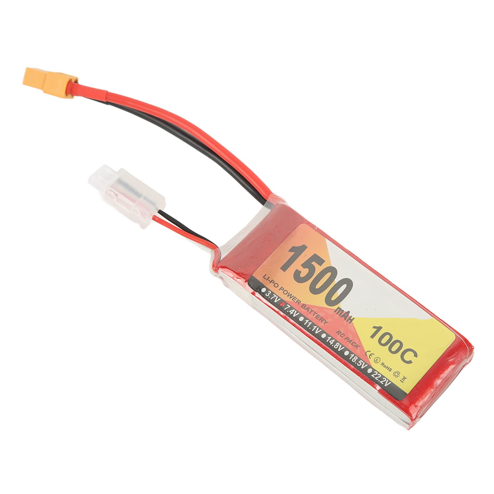 Buy Yosoo RC LiPo Battery, 11.1V 1500mAh 100C 3S LiPo Battery with XT60