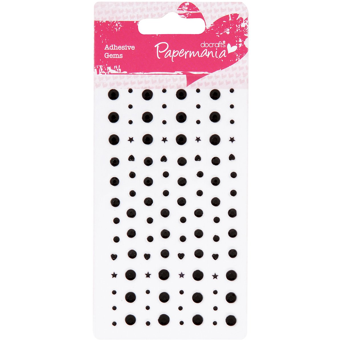 Papermania Adhesive Stone Embellishment, Black, One Size