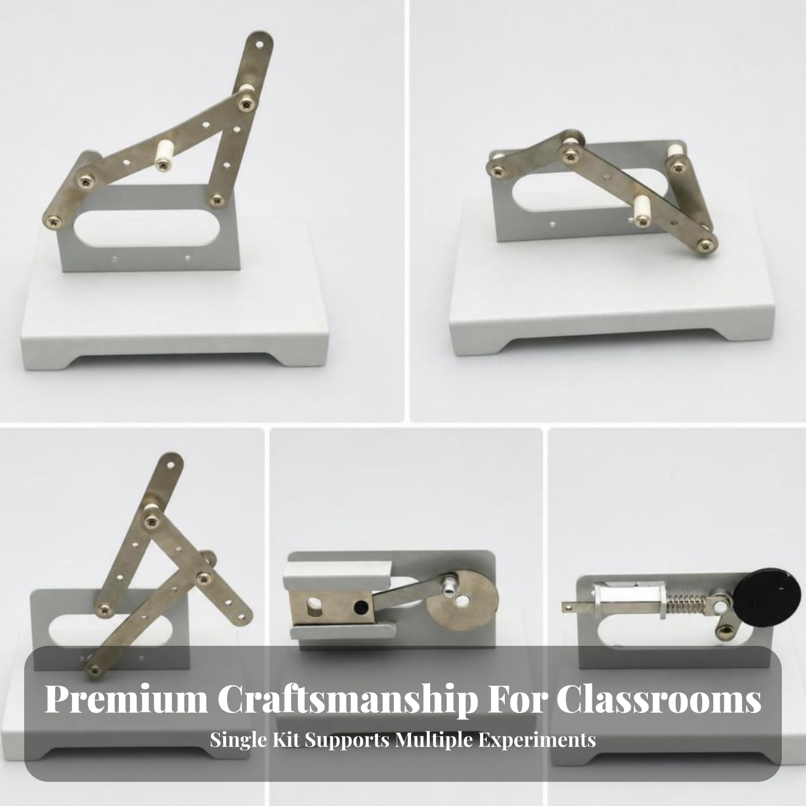5 Stück Unterrichtsmodell für Mechanik | Robuste Edelstahl-Gelenkarme, Mechanik-Funktionsmodell, mechanisch, für Physikunterricht, Schullabor, Physiklehrer, Schulen