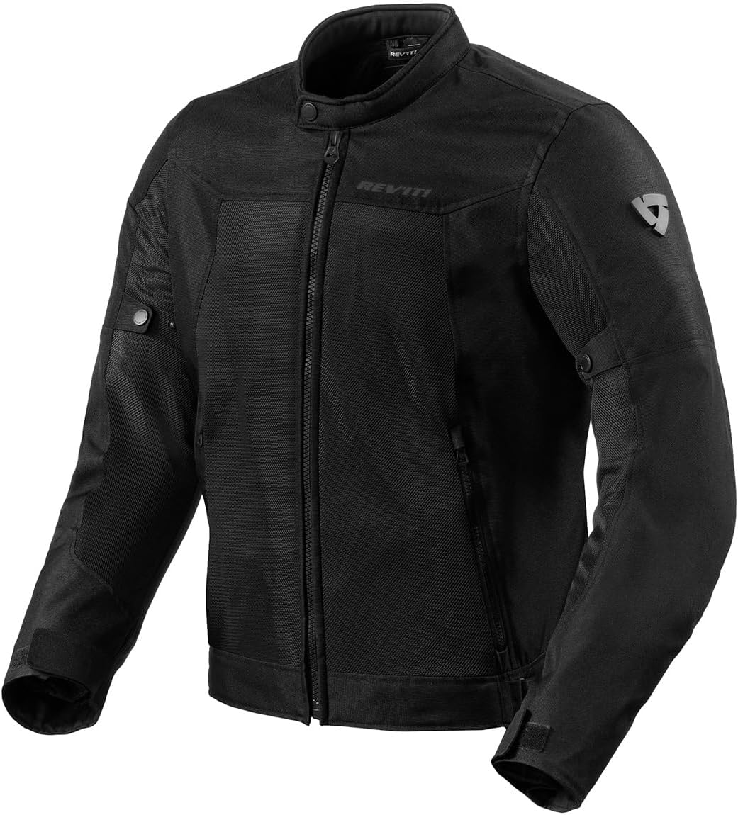 REV'IT! Men's Eclipse 2 Mesh Motorcycle Jacket (Black - Medium)