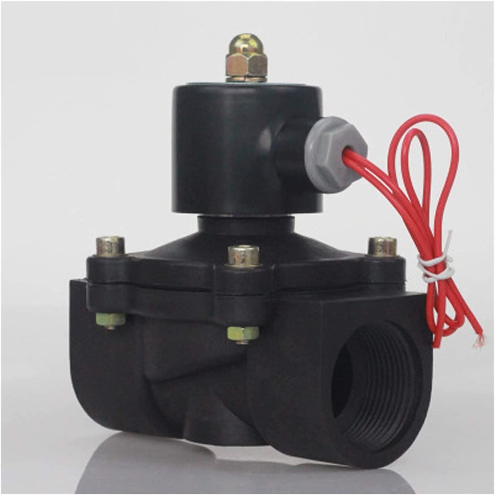 AC220V 1/4 3/8 1/2 3/4 1 2-calowy plastikowy elektryczny zawór elektromagnetyczny DN15 DN20 DN25 DN32 DN40 DN50 N/C do wody oleju powietrza DC12V/24V przydatne