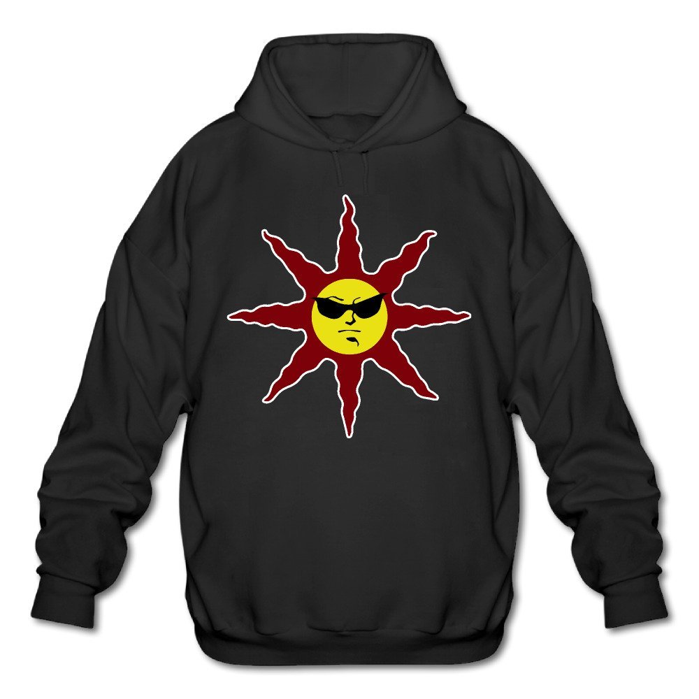 JOYSLI Men's Praise The Cool Sun With Sunglass Hoodie Black