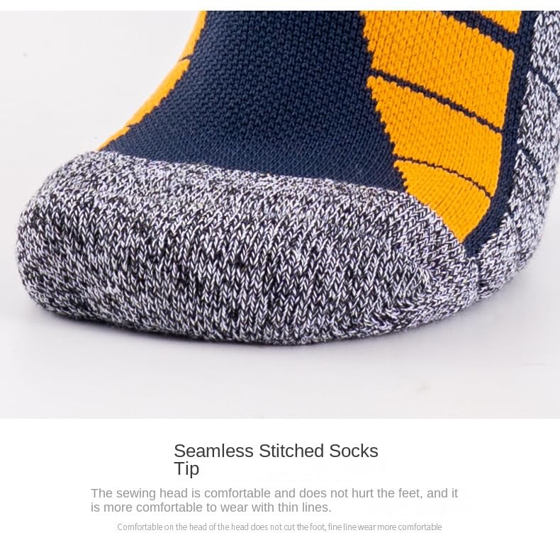 tiptupu Ski Socks,Cold Weather Sock Thermal Socks Knee-high Warm Socks,Winter Boot Socks for Skiing Snowboarding,Hunting,Hiking (US, Alpha, One Size, Regular, Regular, Black/Navy/Fluorescent Green)