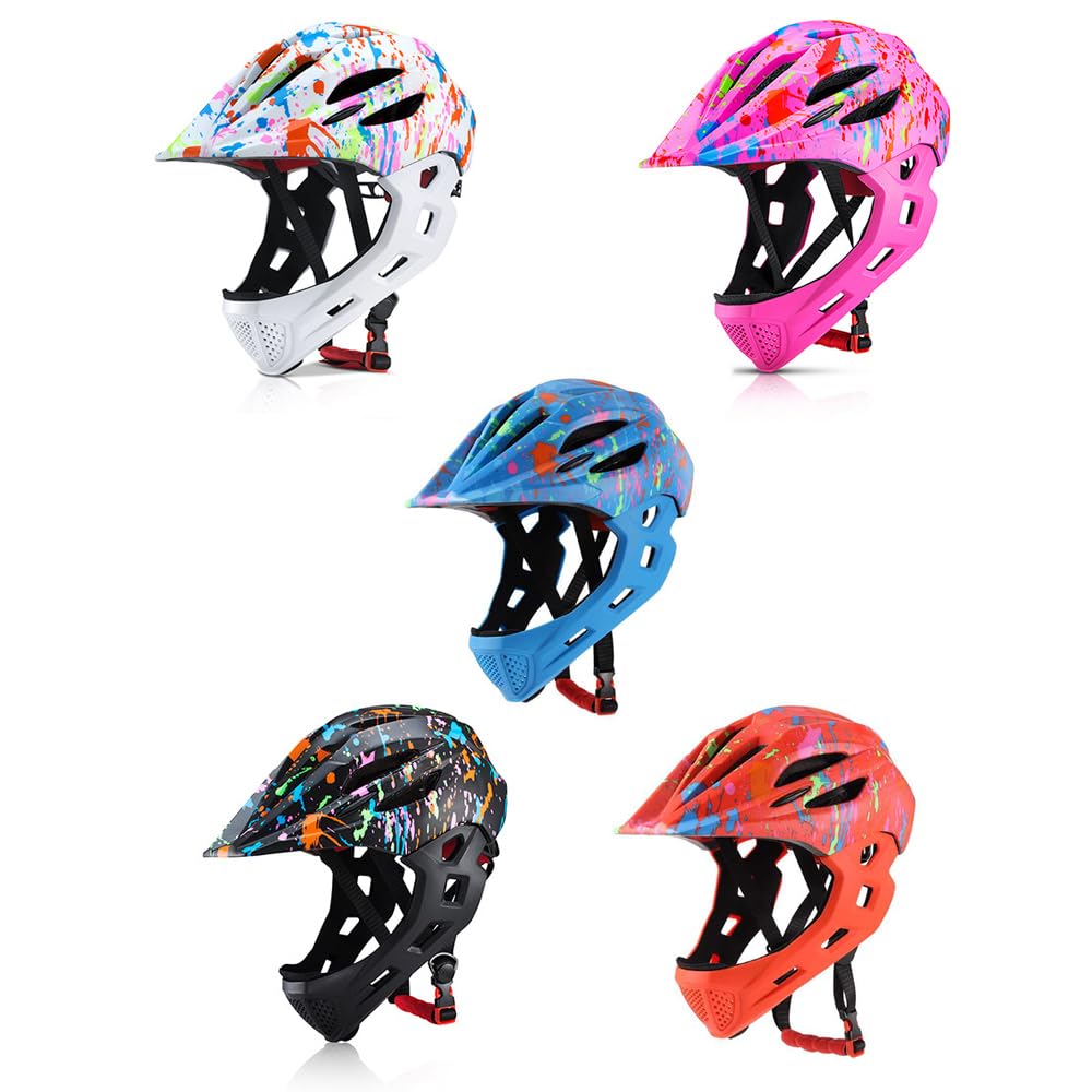 LIXADA Casques de vélo pour Enfants Respirants réglables Casques de vélo intégraux légers pour Tout-Petits avec lumière LED
