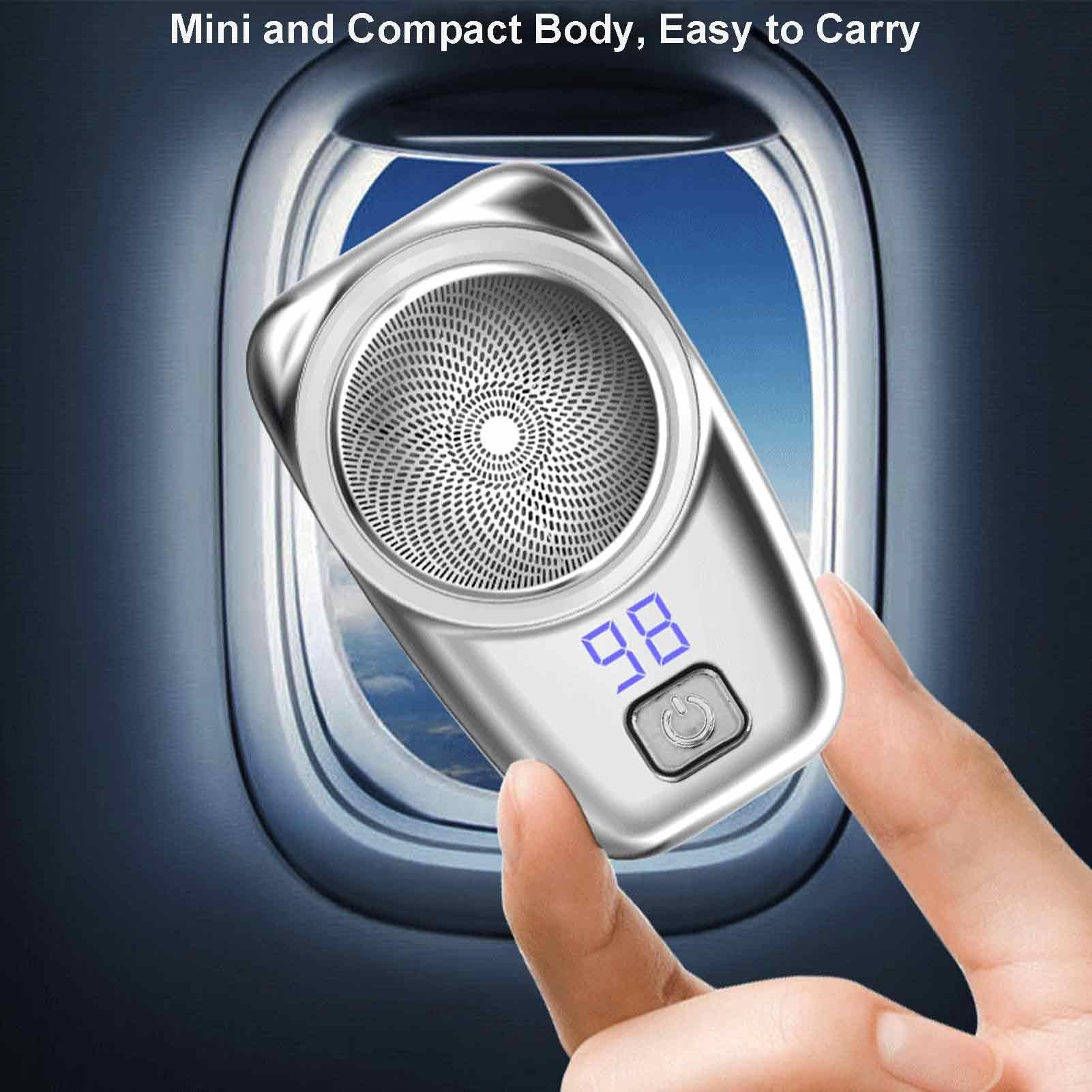 Mini rasoio elettrico, rasoio elettrico portatile Rasoio elettrico mini | Potente mini rasoio portatile ricaricabile per viaggi da uomo e uso domestico