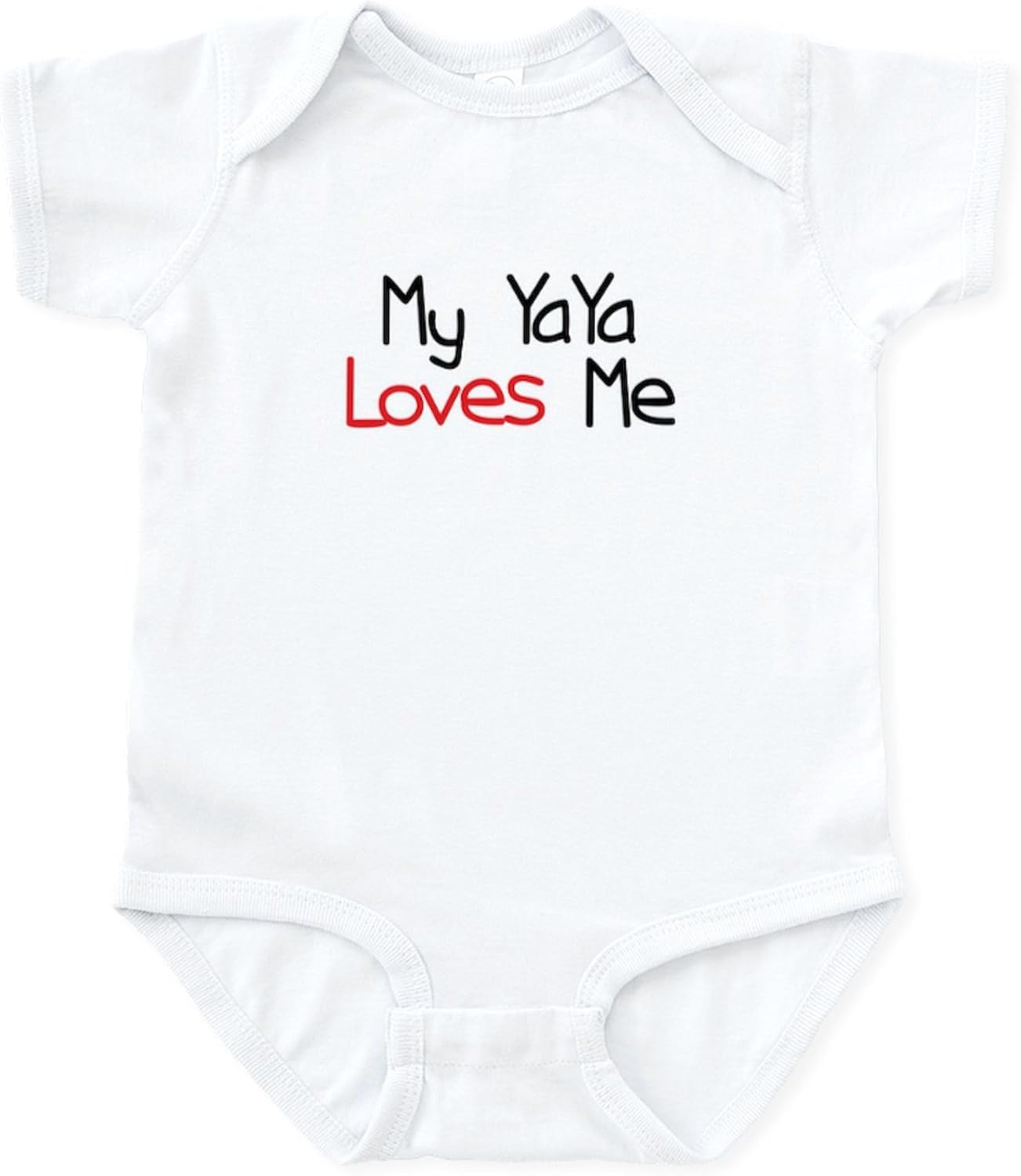 CafePress My Yaya Loves Me Baby Onesie Cute Infant Bodysuit Baby Romper
