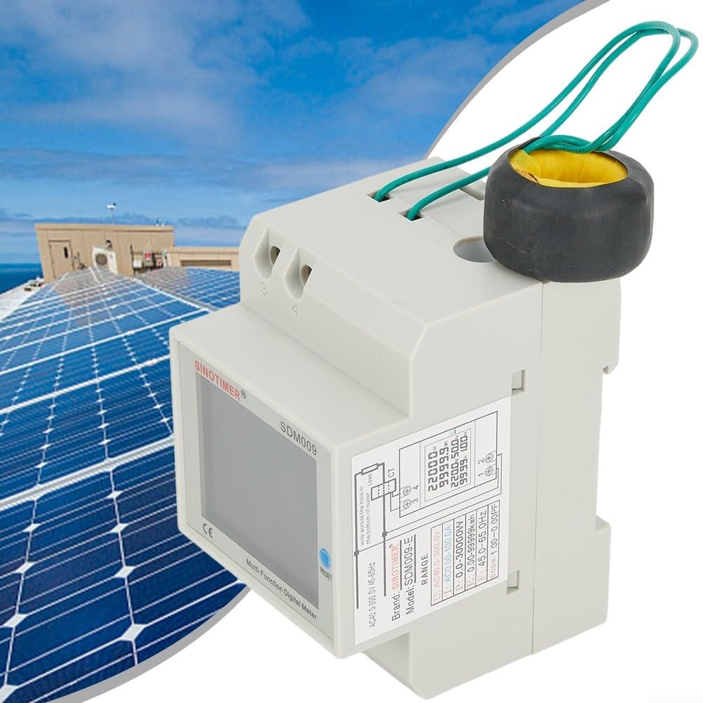 Contatore Di Energia Monofase, Contatore Elettrico Digitale AC 40 300v 100a Contatore Elettrico Monofase Wattmetro Su Guida Din Wattmetro Contatore Kwh Voltmetro Amperometro 92886025 - 8