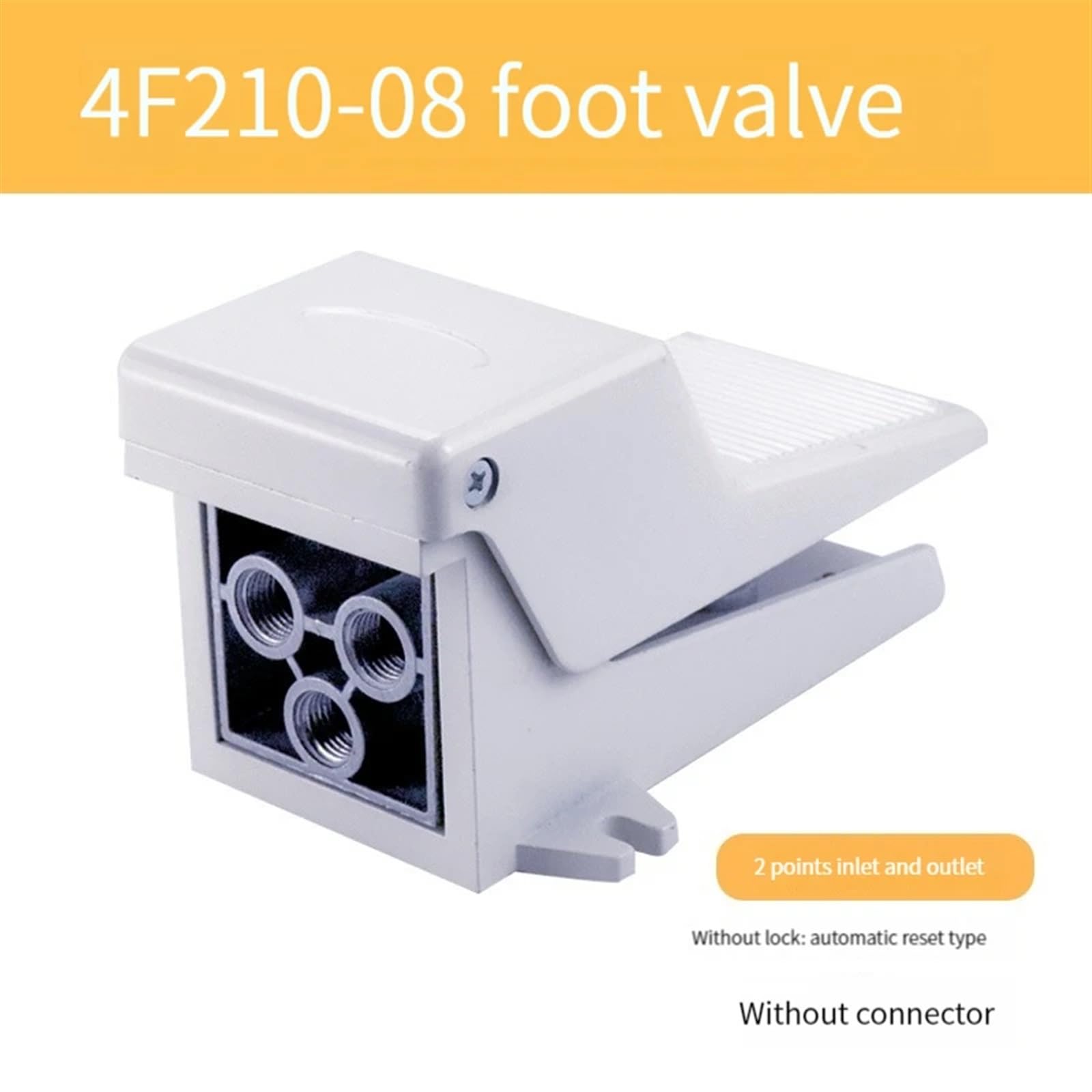 Pneumatischer Fußpedal-Steuerschalter mit 4F210-08 08L Luftsteuerventil, FV420 Fußschalter und FV320 Luftzylinderventil 4F210-08G, 1 Stück (4F210-08)