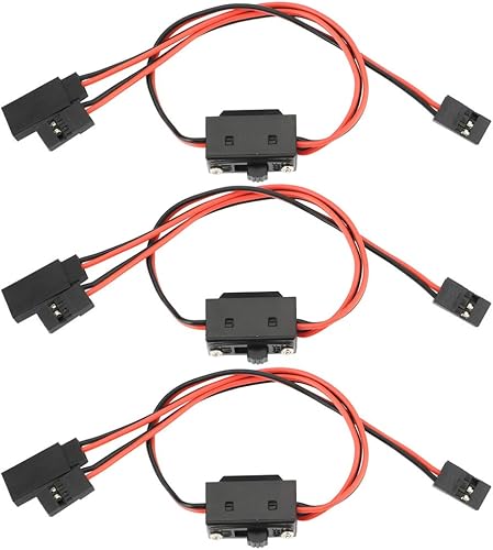 GTIWUNG 3 interruptores de encendidoapagado de 3 vías estilo Futaba, interruptores de encendido y apagado RCJR, accesorios de coche RC