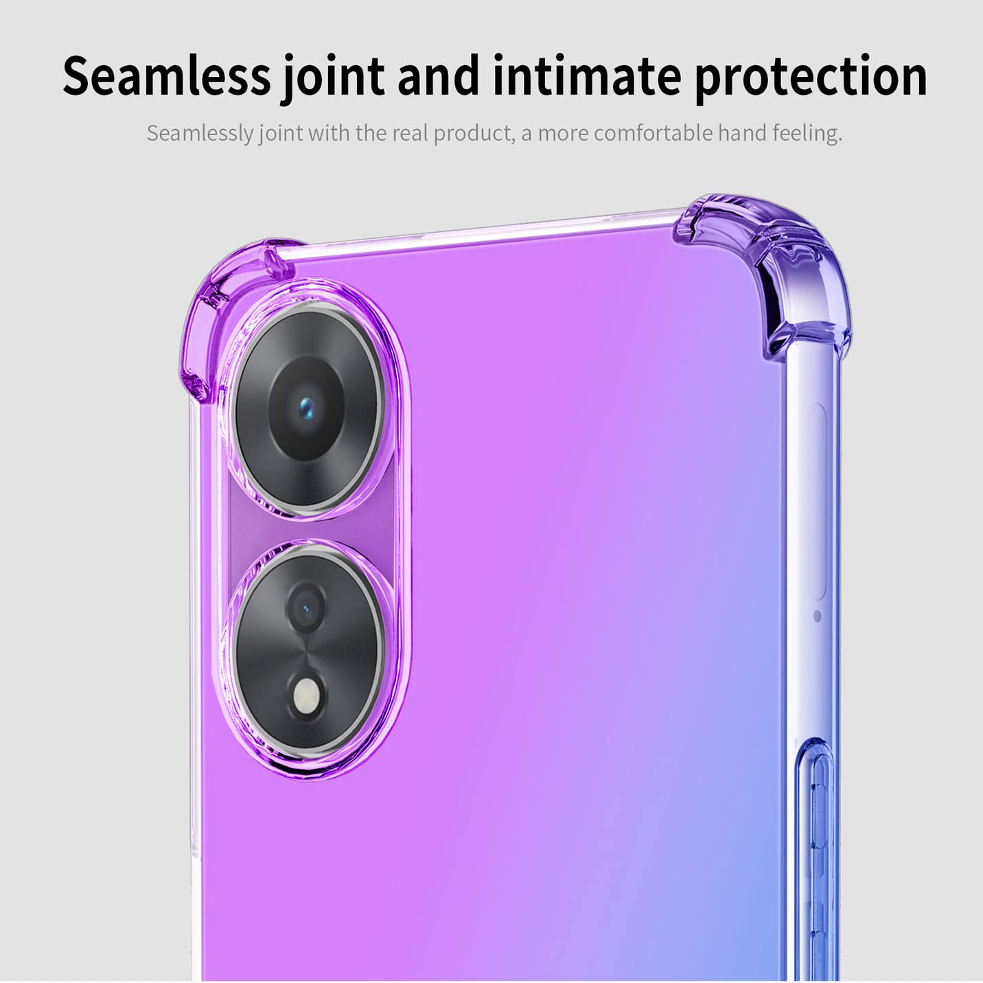 Cover Trasparente Rosa Per OPPO A78 4G - Custodia Morbida TPU Antiurto Con Bordo Rinforzato E Finitura Galvanica - 3
