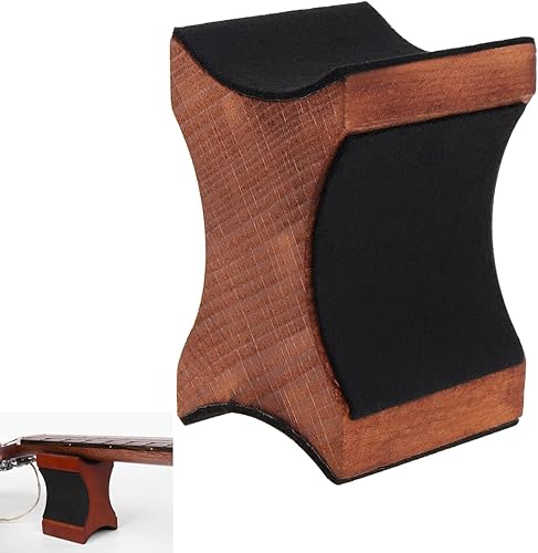 Miniatura 5 de MuzcYM Soporte para el cuello de la guitarra, base de madera, herramienta de reparación de luthier, 2 alturas de uso para guitarra acústica