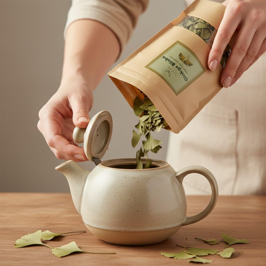 Ginkgo Biloba (Ginkgo biloba) séché en vrac 1000 g – pour infusions, 100% naturel, sans additifs – La Herbera