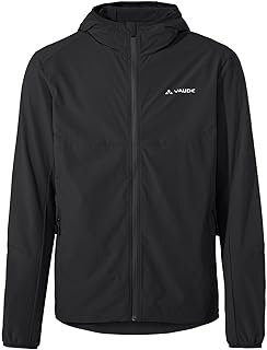 VAUDE Moab IV Softshell Jacket for Men, Transition Jacket for Men, Windproof MTB Jacket with Hood, Breathable and Water-Repellent, Recycled Material, Sustainable