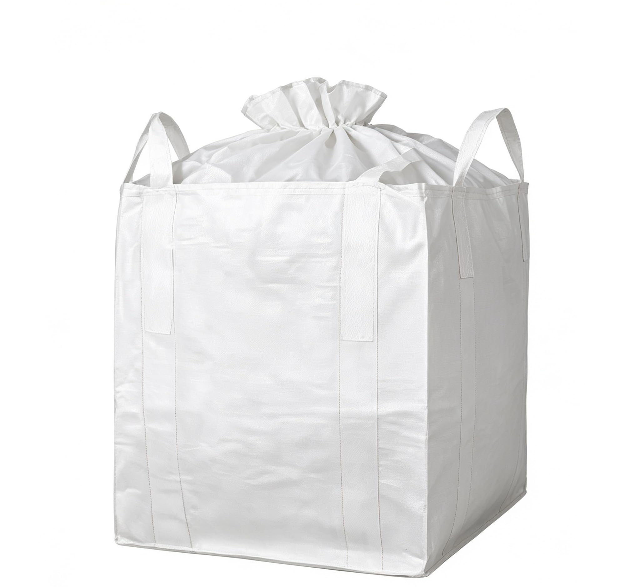 Skirt Top 90x90x105cm FIBC Bulk Bag - Heavy Duty Woven Sack for Powders, Grains, Aggregates & Fine Materials 1 Tonne Capacity (White, One size, 1 pack)