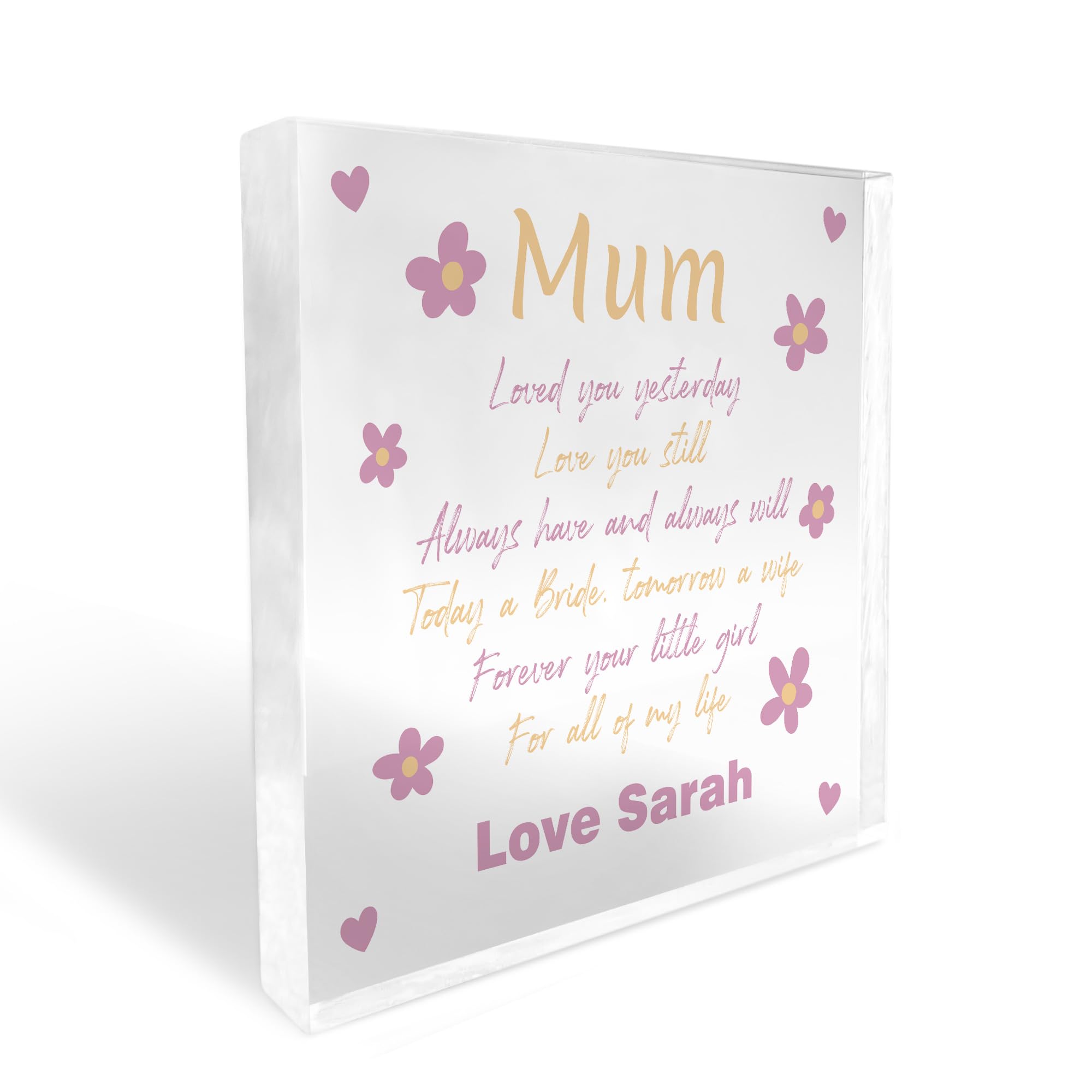 Red Ocean Gift For Mother Of The Bride Personalised Wedding Day Gift For Mum From Bride Cute Love Hearts Wedding Keepsake Gift For Her