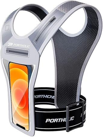 Running Vest with Adjustable Waistband, Reflective Vest Running Phone Holder for Women/Men