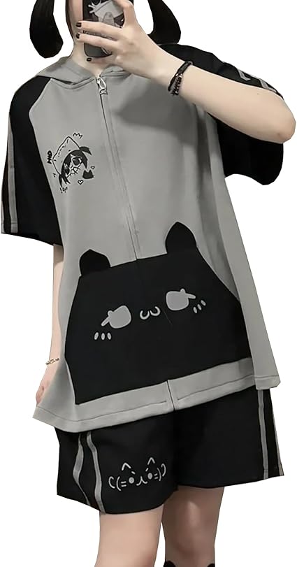 Amazon | [YEMOCILE] 地雷系 服 Tシャツ レディース 地雷 猫耳