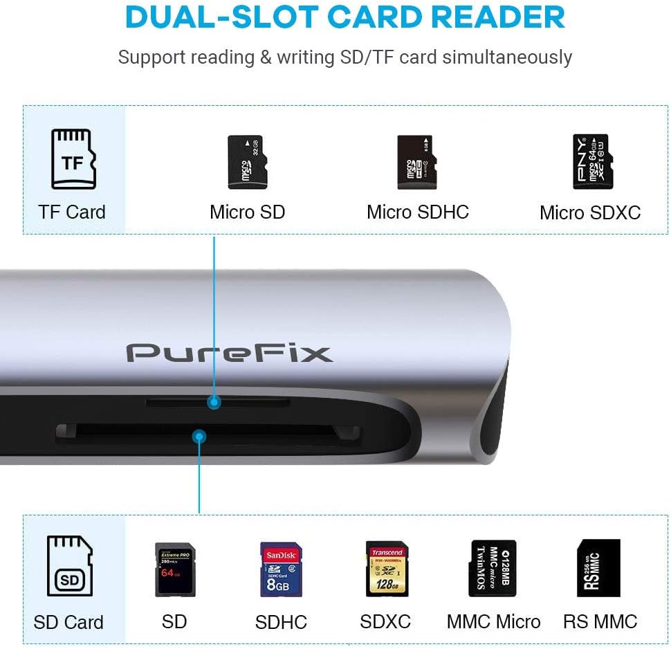 Lіmіtеd Dіѕсоunt PureFix Mac USB C Hub, Thunderbolt 3 to USB C Multiport Adapter for MacBook Pro 16 15 13 inch & MacBook Air, 7-in-2 Dongle with 4K HDMI, 100W PD, USB C & 2 USB 3.0 Data Ports, SD & MicroSD Card Reader Prоmо 40% оƒƒ PureFix Mac USB C Hub, Thunderbolt 3 to USB C Multiport Adapter for MacBook Pro 16 15 13 inch & MacBook Air, 7-in-2 Dongle with 4K HDMI, 100W PD, USB C & 2 USB 3.0 Data Ports, SD & MicroSD Card Reader