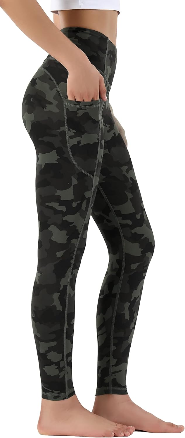 OVRUNS High Waist Yoga Pants Full Length Tights for Women Tummy Control Workout Leggings with Pocket - 28'' at  Women’s Clothing store