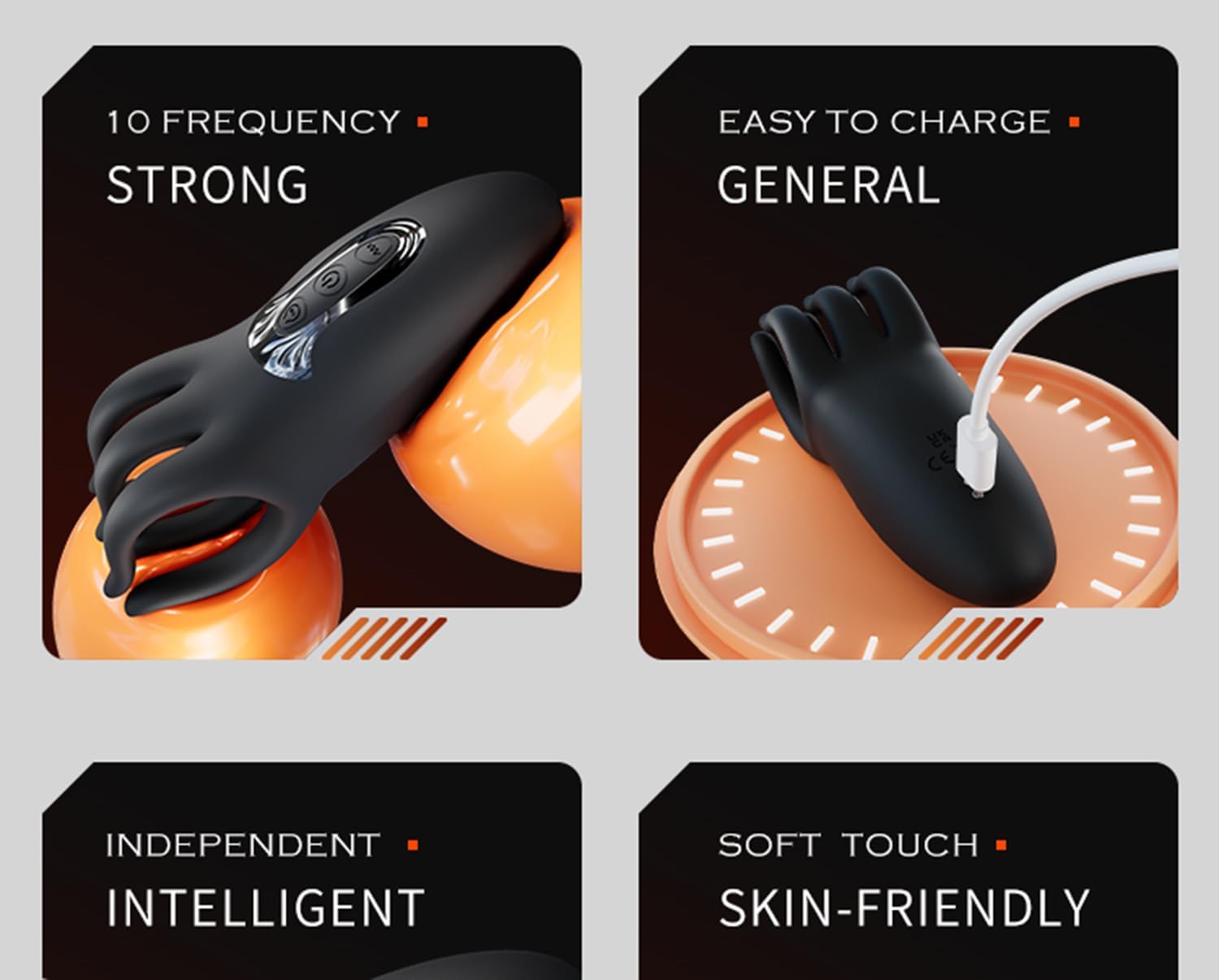 Black Claw Shape Silicone Male Masturbator with 10 Modes, Waterproof USB Recharge Man Penis Masturbation Vibrator Adult Sex Toy for Men