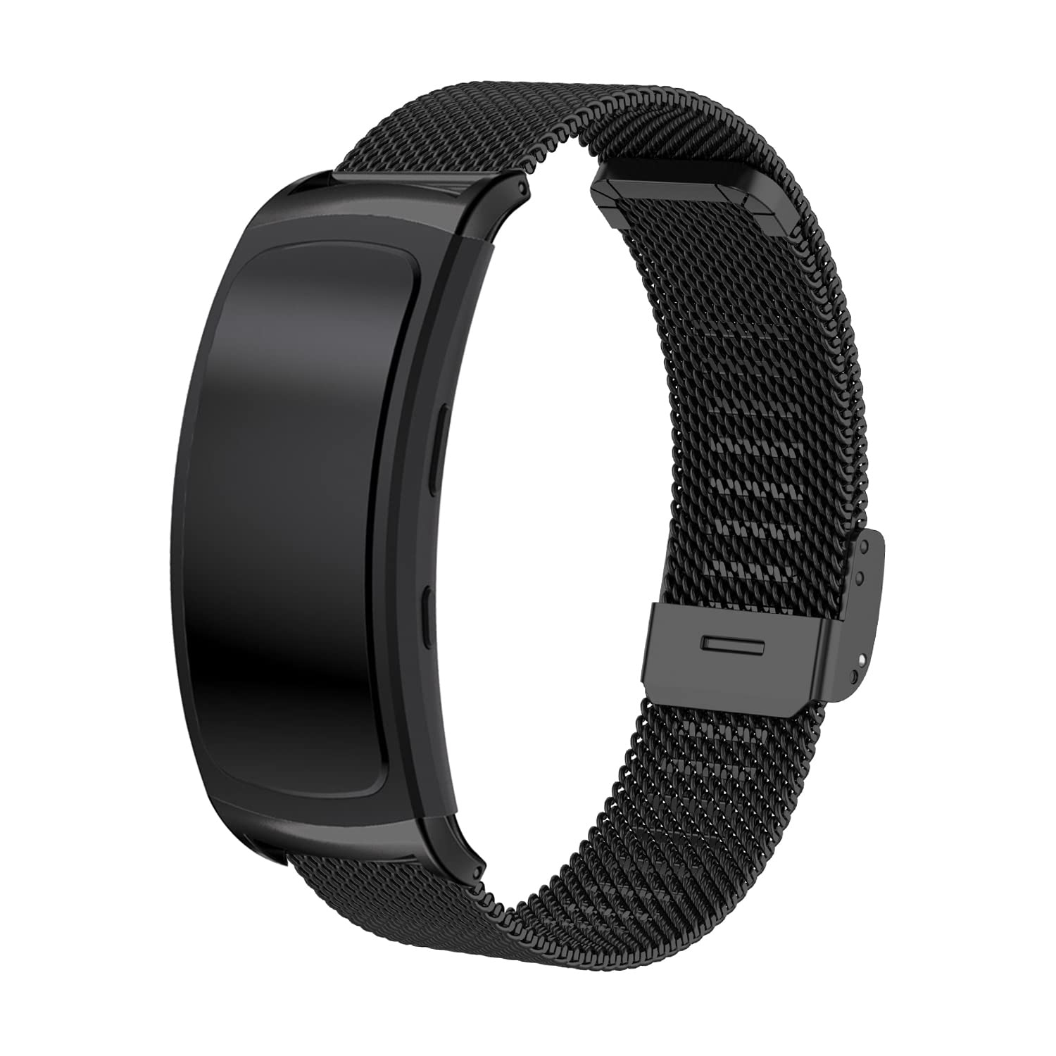 Metal Band Compatible with Samsung Gear Fit2 Pro/Gear Fit2 Mesh Woven Stainless Steel Wristbands Replacement Strap for Gear Fit 2 SM-R360 / Fit 2 Pro SM-R365