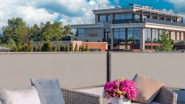 Frangivista Per Balcone HENG FENG 0.9x6m - Telo Privacy Antracite, Anti-UV E Impermeabile - Foto 8