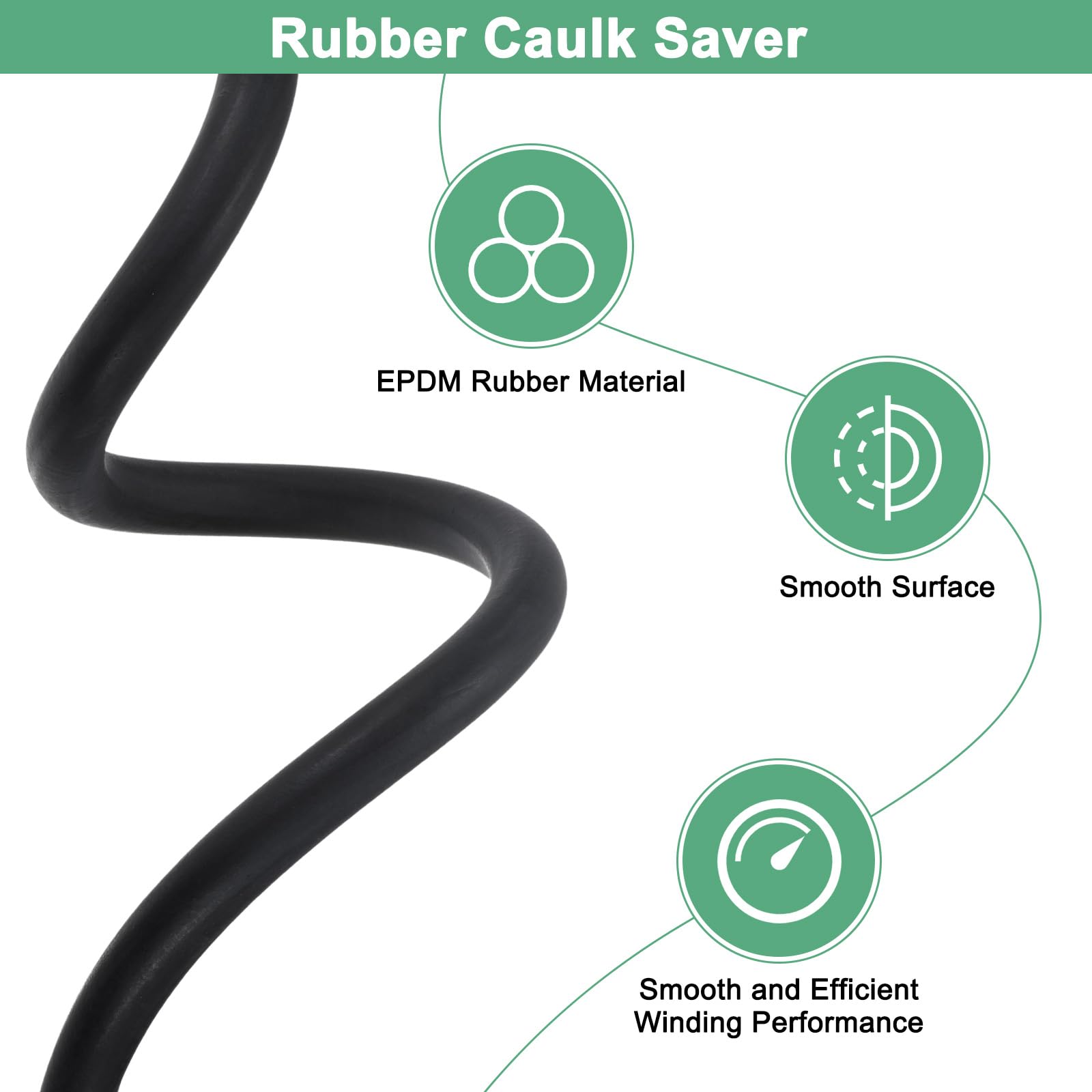 M METERXITY Foam Backer Rod, 16.4ft x 5/8" (l x D) Backer Rod Foam Caulk Saver, Rubber Caulk Saver - Image 3