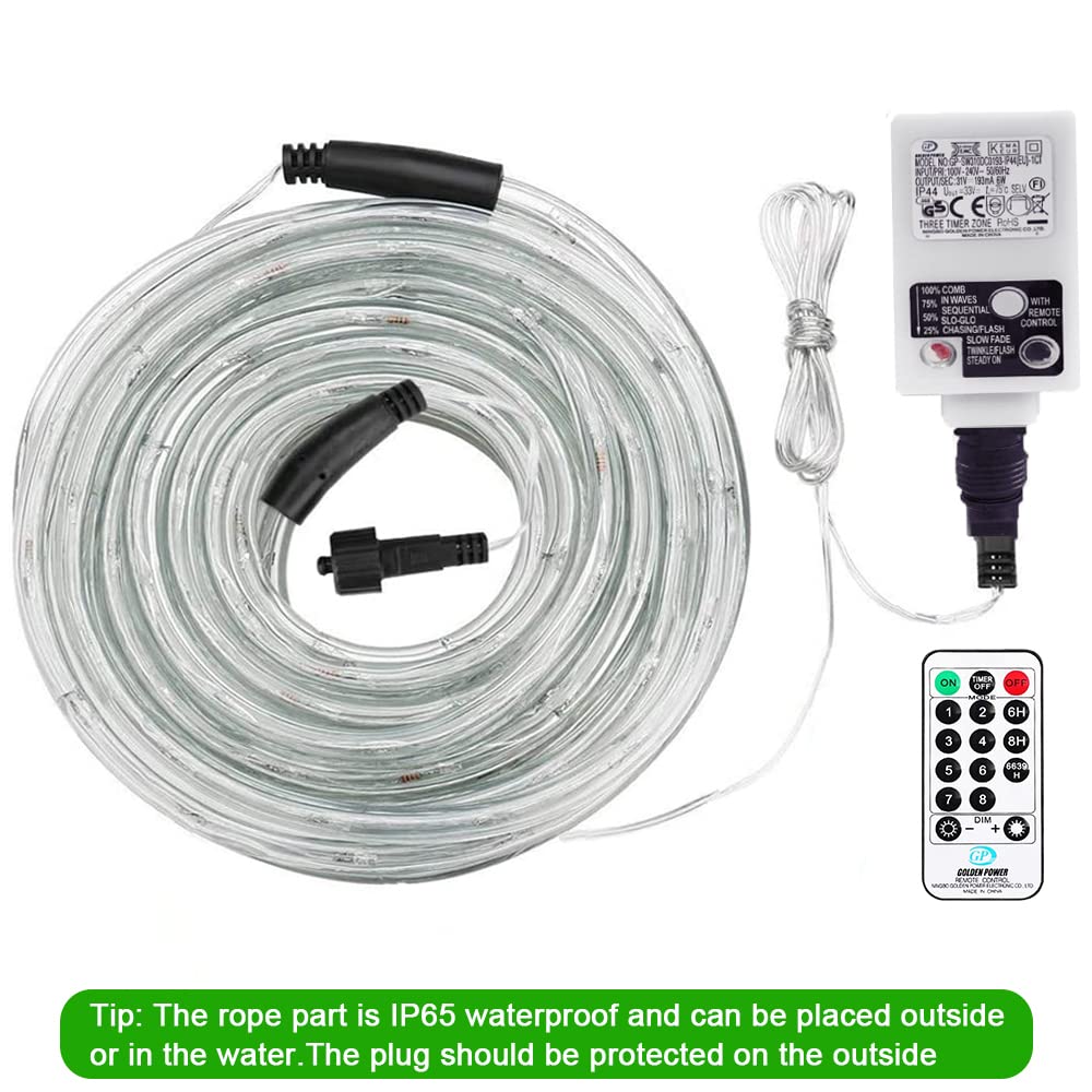 10m LED Lichtschlauch, 240 LEDs Lichterschlauch IP65 Wasserfest, Lichterkette Strombetrieben mit EU-Stecker für Innen Außen Party Hochzeit Deko, Leuchtschlauch (Warmweiß)