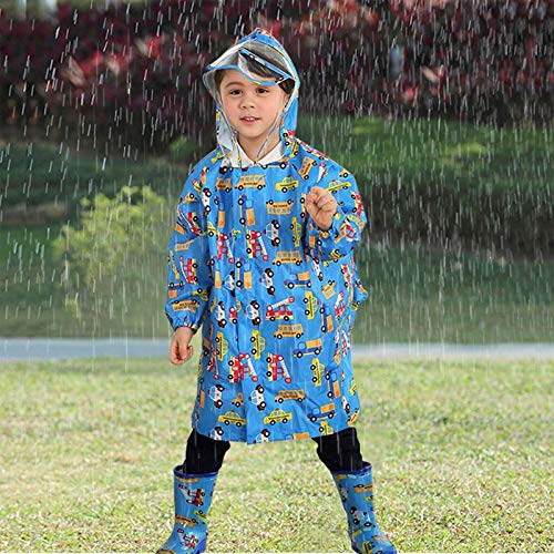 Kids Girls Boys Ponchos with Hood Coverall Suit Lightweight Long Sleeve Toddler Rain Jacket Mudproof3