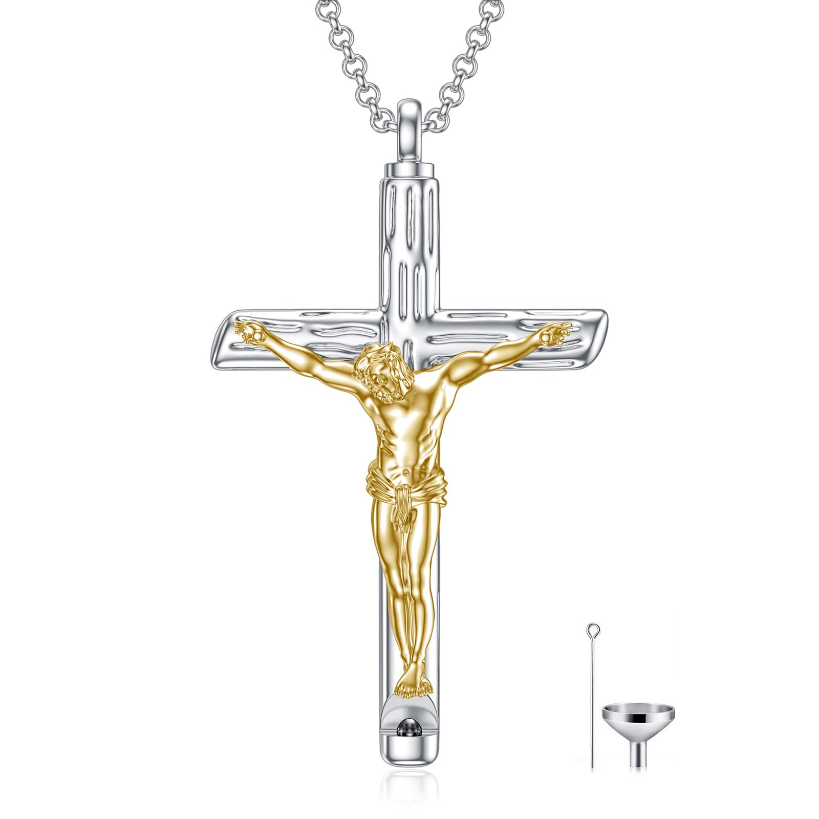 Collier pendentif croix argent sterling PELOVNY bijou quotidien - 6