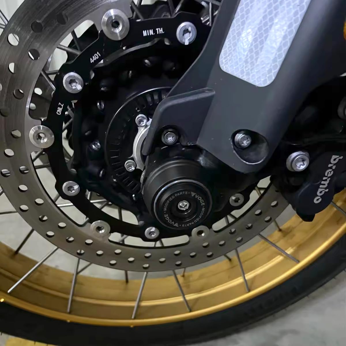 Motorrad Zubehör Vorderachse Gabelschutz für Voge Valico DS900X DS525X 900 525 DSX DSX525 DSX900 2024 2025 Sturzpads Radschutz Kollisionsschutz Dekorative Achsabdeckungen (Grau)