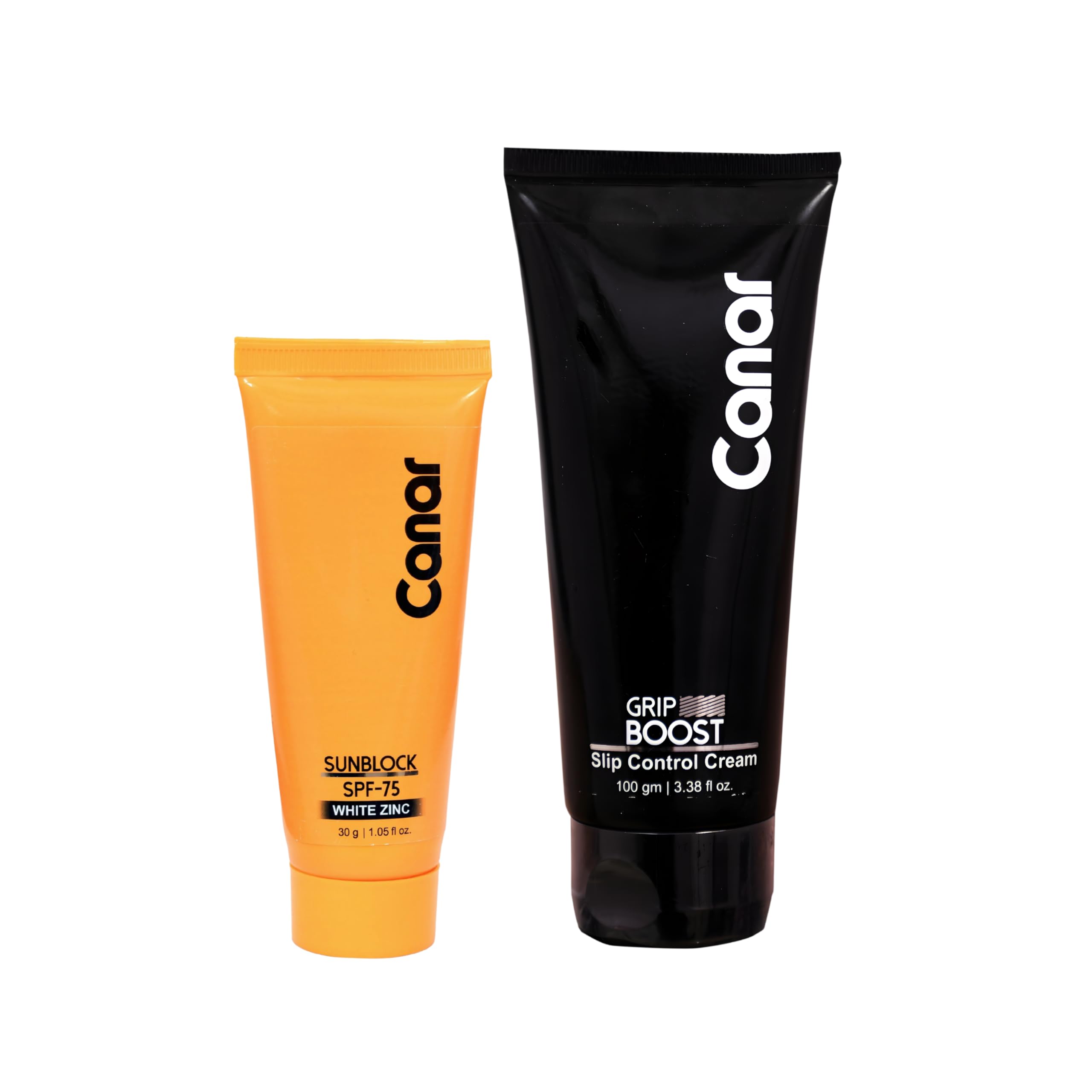 Canar Cricket Performance Combo – White Zinc Sunblock SPF-75 (30gm) + GripBoost Anti-Slip Hand Cream (100gm) | Sun Protection & Sweat Control for Cricketers & Outdoor Athletes
