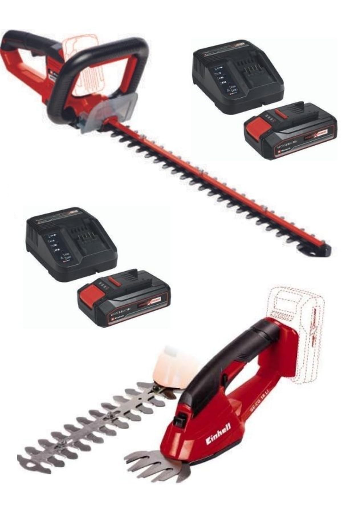 Einhell Ge-Cg 18 Li Akülü Çim Ve Çalı Makası Arcurra Akülü Çit…