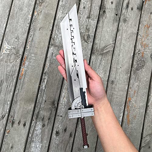 Metal Cloud Strife\'s Fusion Sword Disassembled Collectible Sword Miniature Handmade Crafts Game Weapon Fusion Sword Cloud Buster Sword 35CM/13.8\" - Thumbnail 4