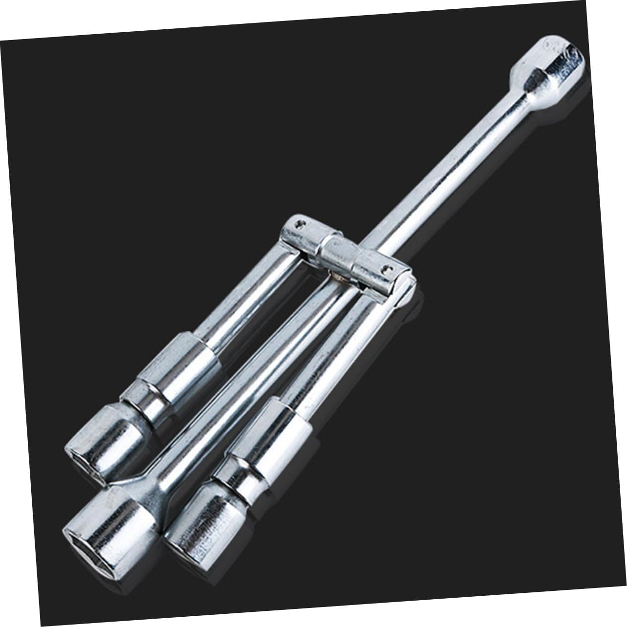 Compact Sturdy Car Spanner 4 Way Lug Wrench for Wheel Nut Removal Universal Tire Wrench for Cars Suvs Trucks