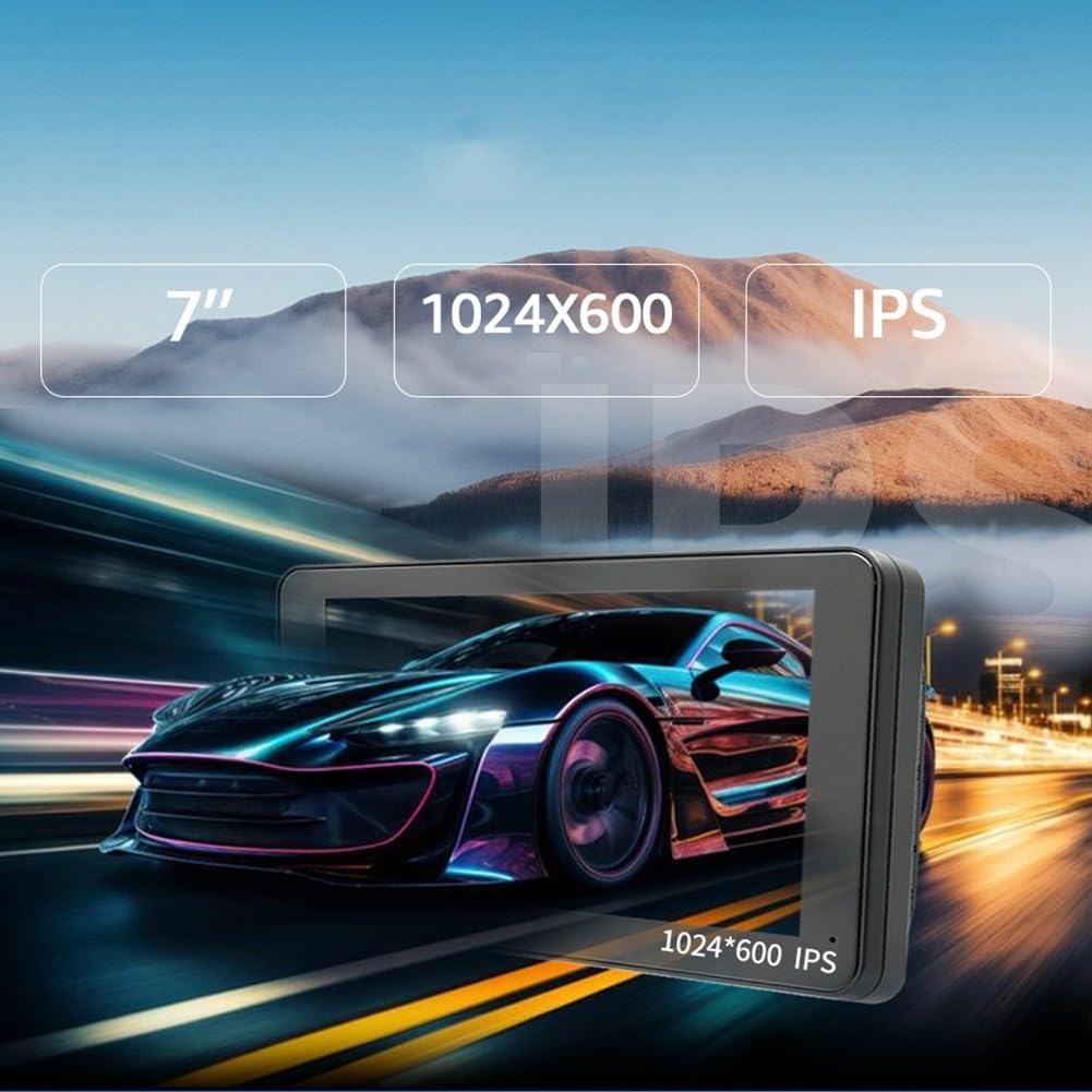 Lettore MP5 portatile da 7 pollici con video di retromarcia HD wireless per CARPLAY e per ANDROID Auto 2.5D IPS Schermo 5.4 WiFi6 Altoparlante incorporato per cruscotto del veicolo
