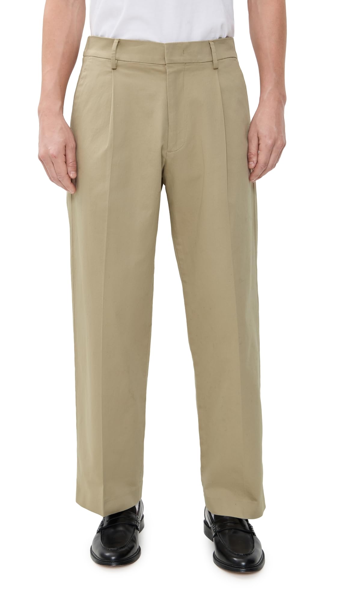 NN07 Mens Kaye Cotton Relaxed Pleated Trousers