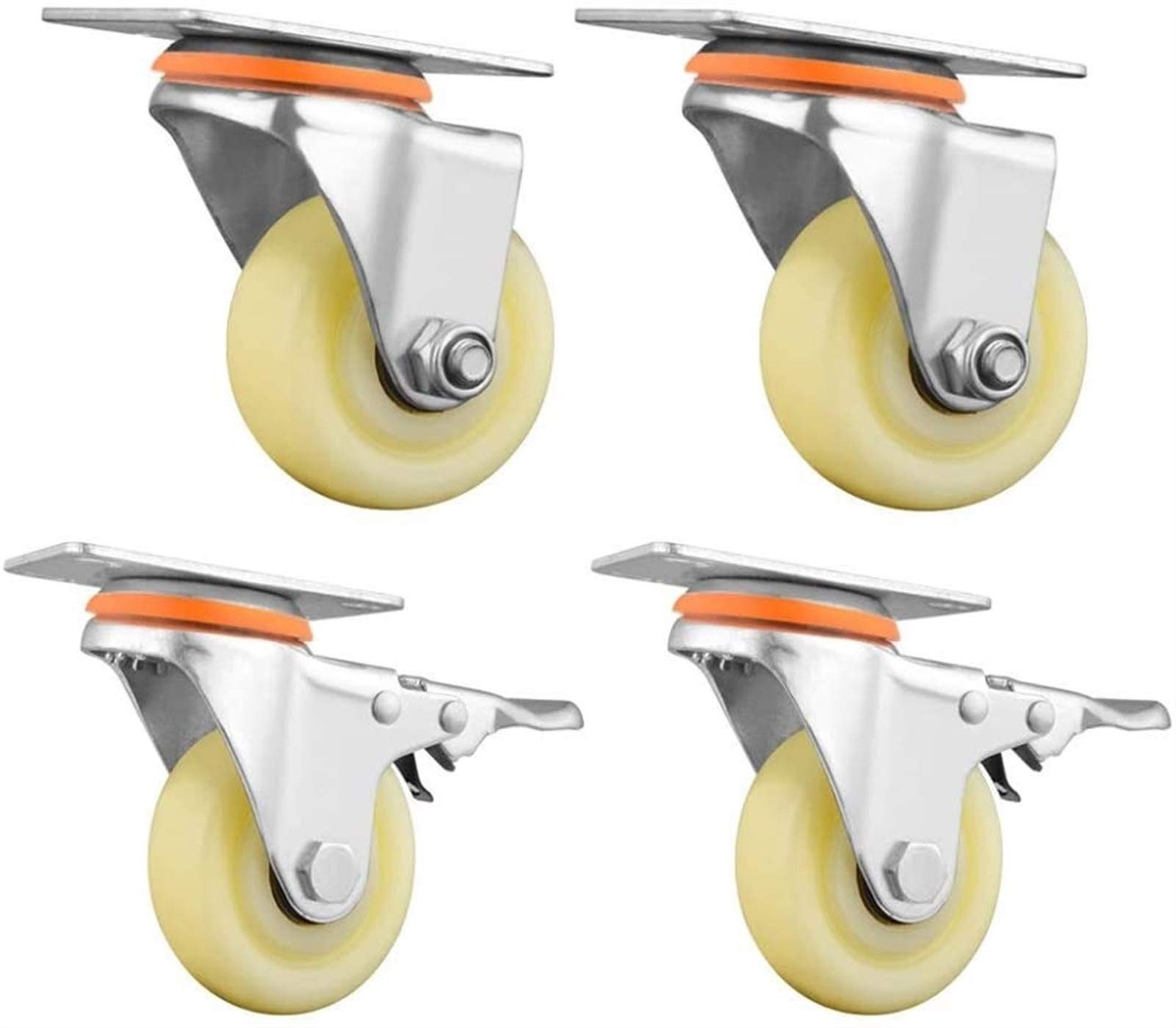 Roue universelle et roulette de meubles pour réparer une chaise de bureau ou un chariot 4pcs