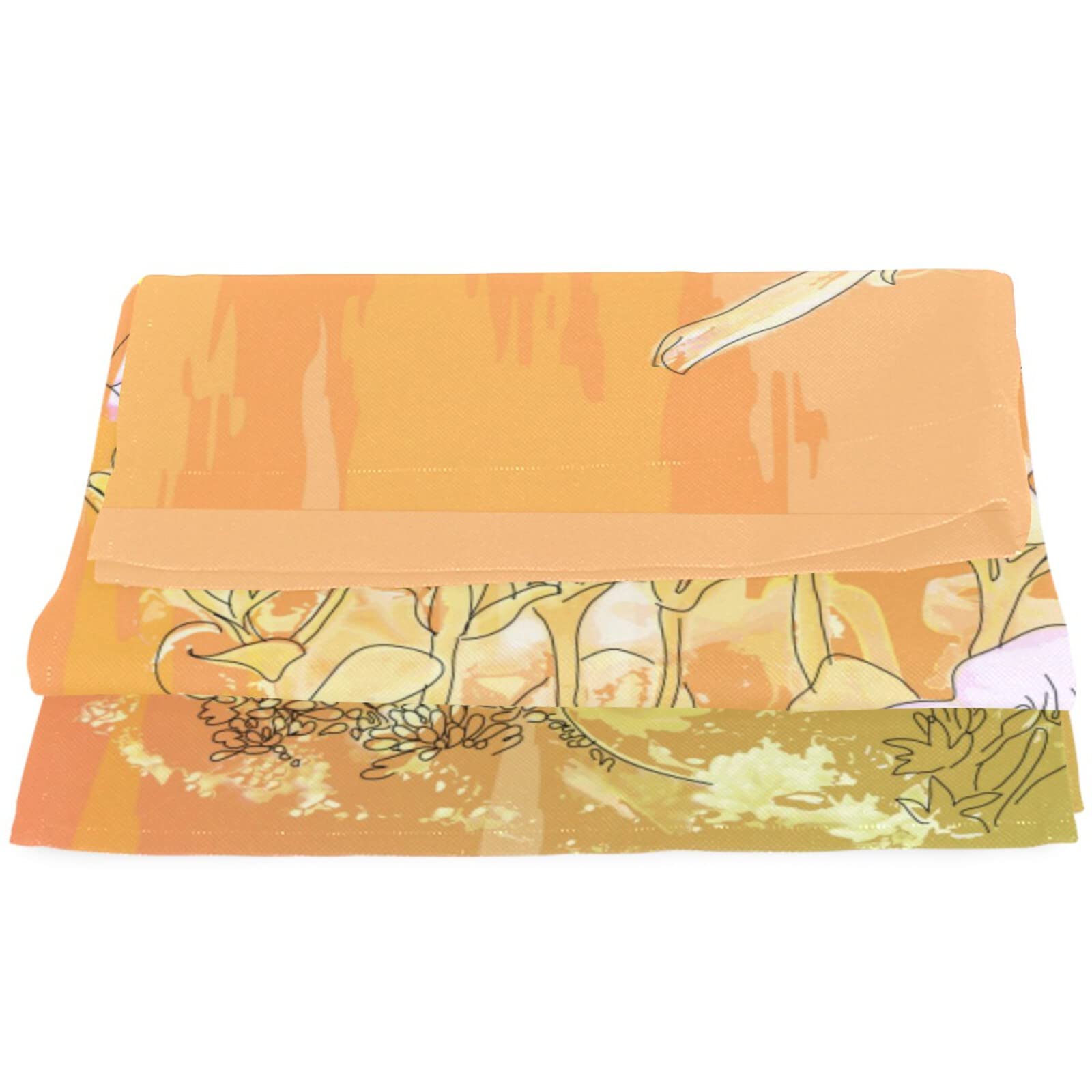 Amazon.co.jp: のれん 絵画 朝顔 オレンジ 花柄 あさがお ILIUEND 暖簾