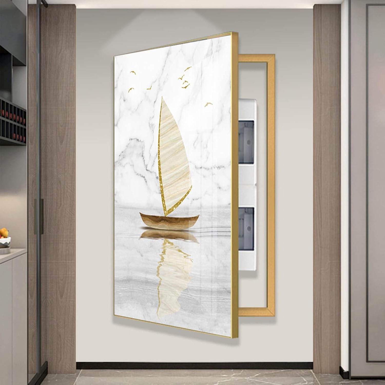 Wall Mounted Electrical Panel Cover,Meter Box Decorative Painting Electrical Panel Cover Decorative Hide Meter Wall Mounted Electrical Panel Cover(40x60cm)