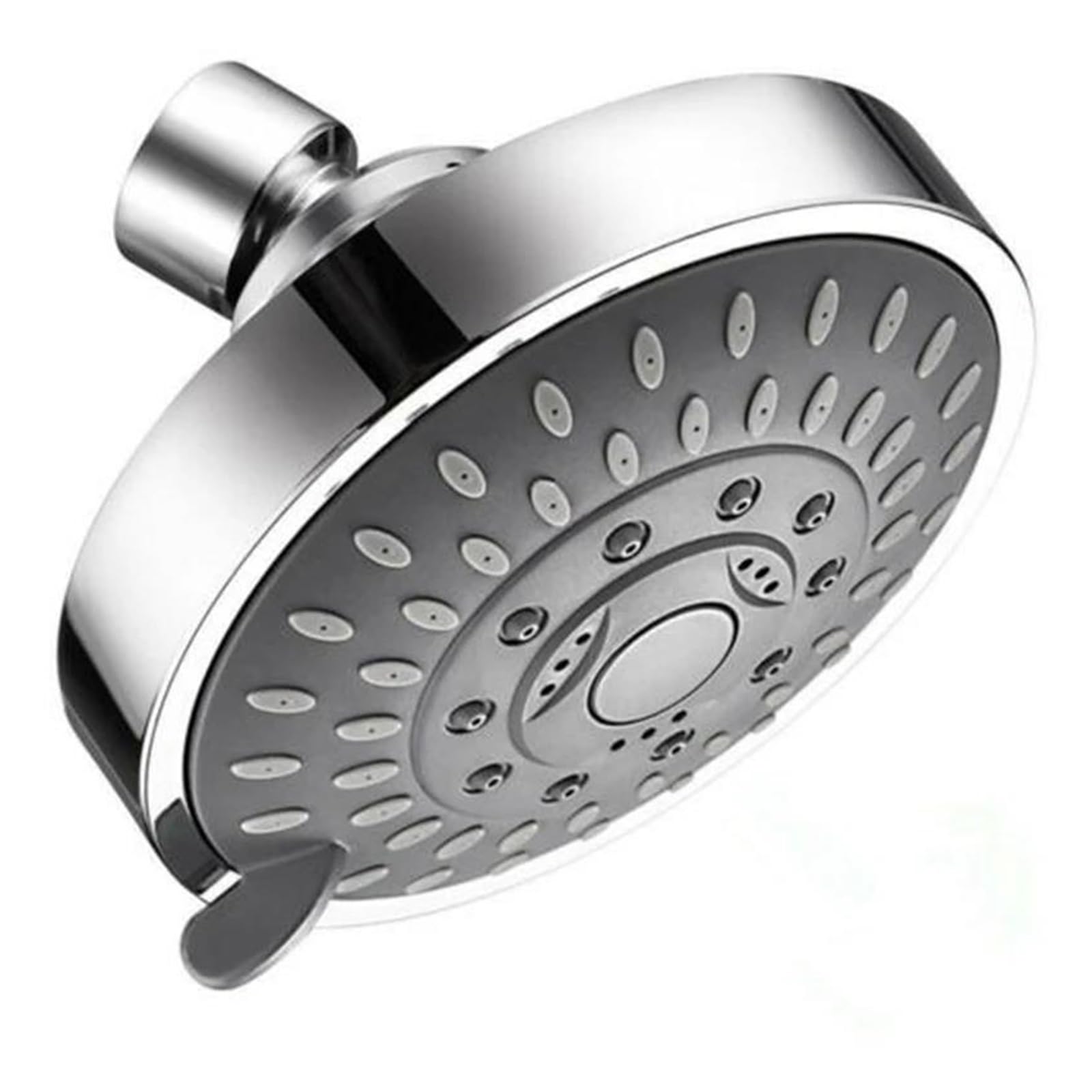 Rociador de ducha de alta presión de 4 pulgadas con 5 configuraciones de lluvia ajustable para baño de pared