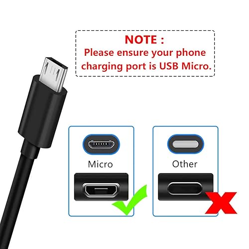 Miniatura 5 de Toxaoii - Cable de carga MX Anywhere 2 de 10 pies, cable de carga micro USB compatible con Logitech MX Master 2S MK875MX ErgoMX Ergo PlusPerformance