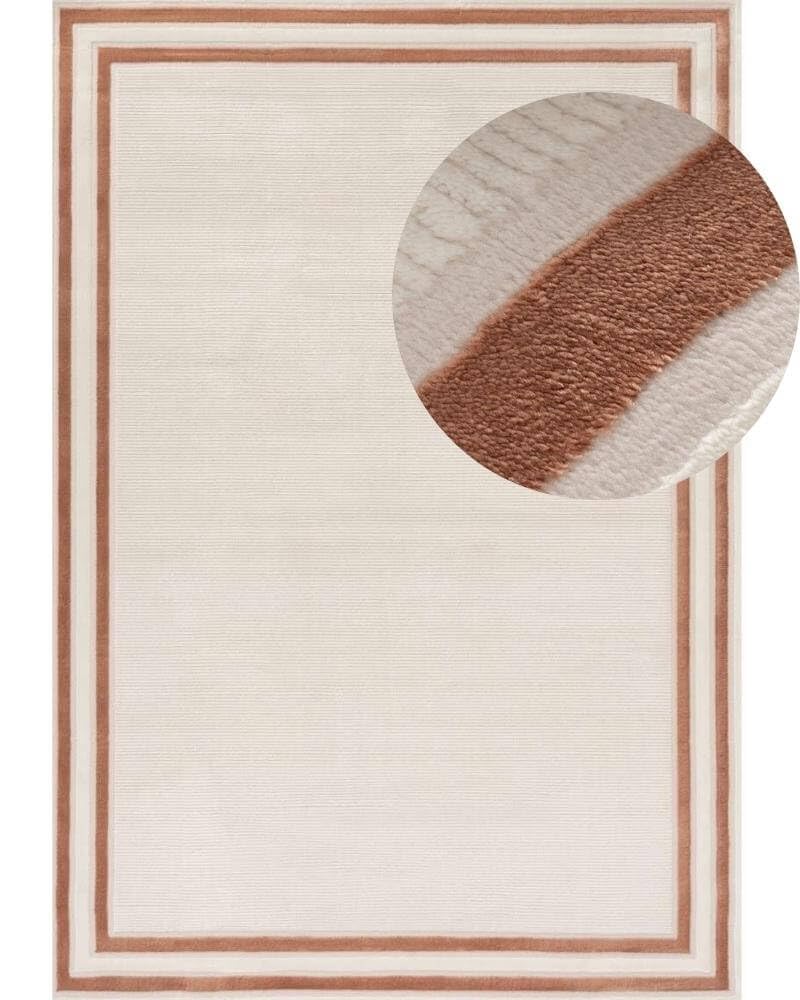 THE RUGS Carmel Modern Area Rug, Stain-Resistant, Non-Shedding, Durable Rugs for Living Room and Bedroom [ Bordered Terra - Image 2
